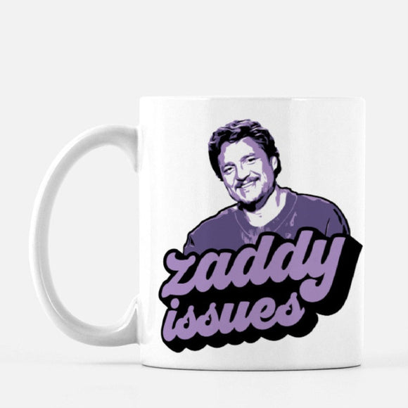 Pedro Pascal Zaddy Issues Mug by The Spotted Olive insitu