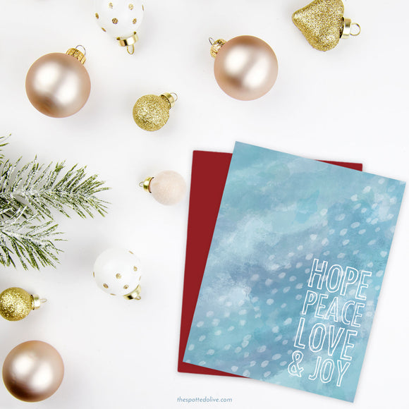 Abstract Winter Snow Holiday Card