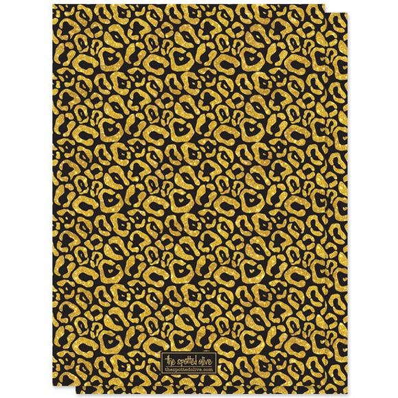 Black & Gold Leopard Print Sweet 16 Party Invitations by The Spotted Olive