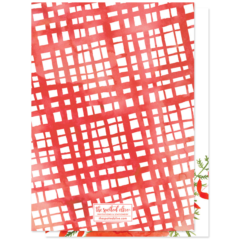 Bold Floral Holiday Photo Cards by The Spotted Olive - Back