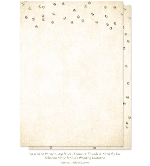 Champagne Confetti Wedding Invitations by The Spotted Olive - As seen on Vanderpump Rules