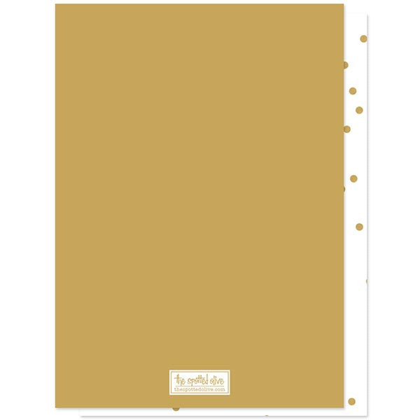 Gold Confetti Graduation Party Invitations by The Spotted Olive back