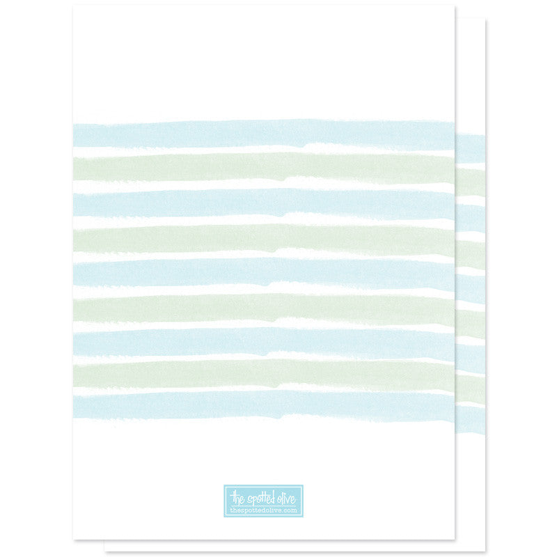 Hello Stripes Baby Birth Announcements - Back