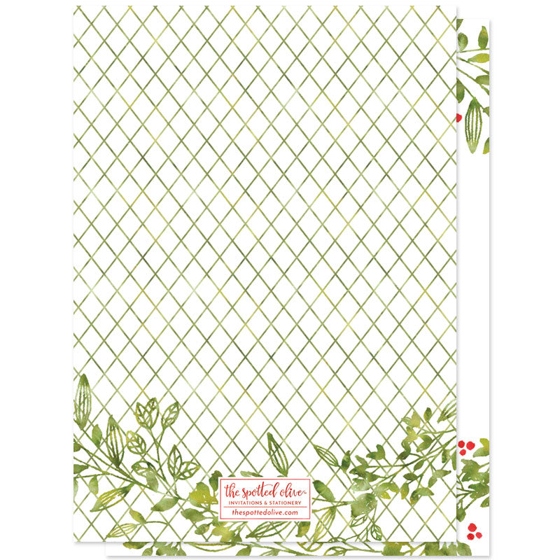 Leafy Joys Holiday Photo Cards by The Spotted Olive - Back