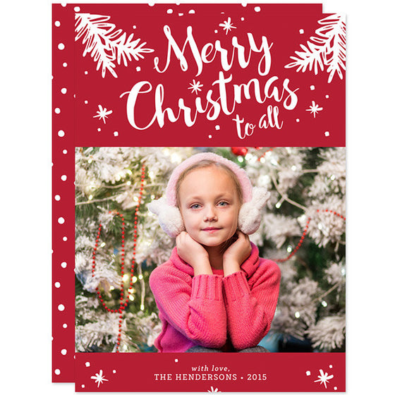 Merry Christmas To All Holiday Photo Cards by The Spotted Olive