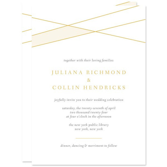 Modern Lines Wedding Invitations by The Spotted Olive