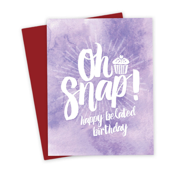 Oh Snap! Belated Birthday Card by The Spotted Olive - Scene
