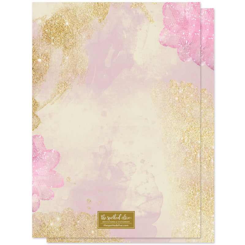 Pink & Gold Pixie Dust Sweet 16 Invitations by The Spotted Olive - Back