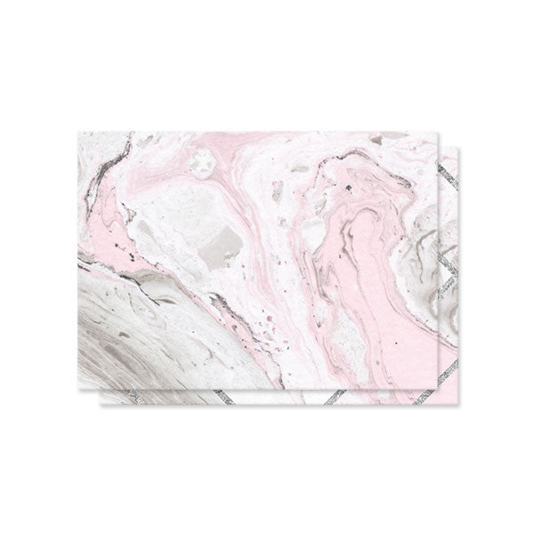 Pink & Gray Marble RSVP Cards by The Spotted Olive - Back