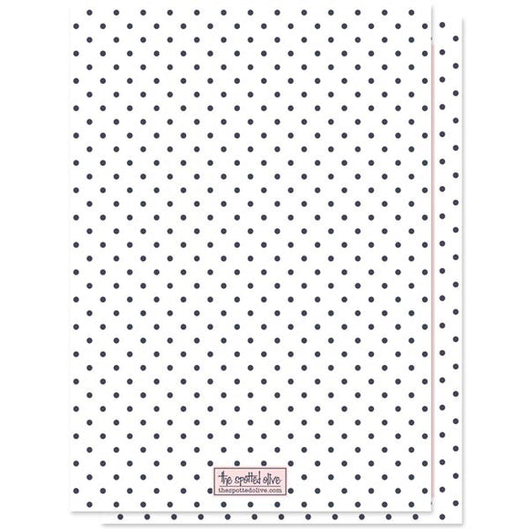 Pink & Navy Polka Dots Bridal Shower Invitations by The Spotted Olive