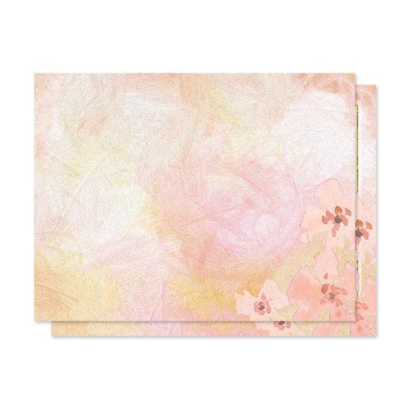 Pretty Peach Floral Wedding Enclosure Cards by The Spotted Olive