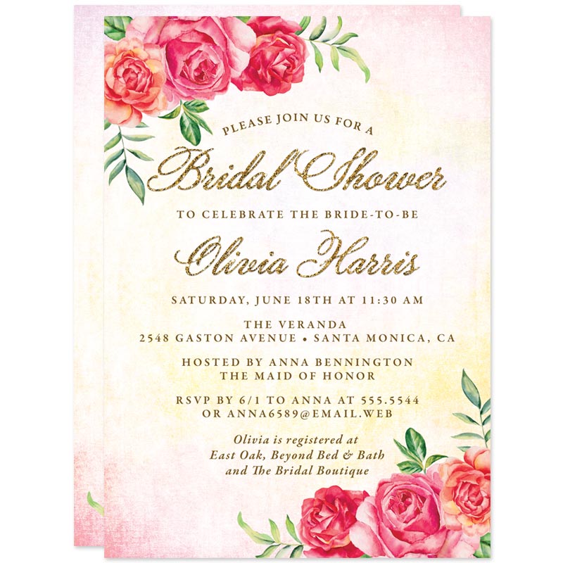 Spring Garden Bridal Shower Invitations by The Spotted Olive