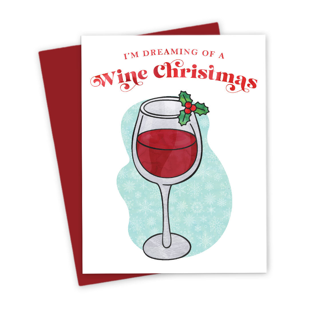 Wine Christmas Holiday Card
