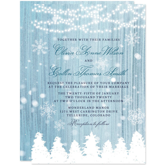 Winter Wonderland Wedding Invitations by The Spotted Olive