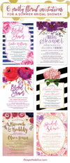 6 Pretty Floral Invitations For A Summer Bridal Shower