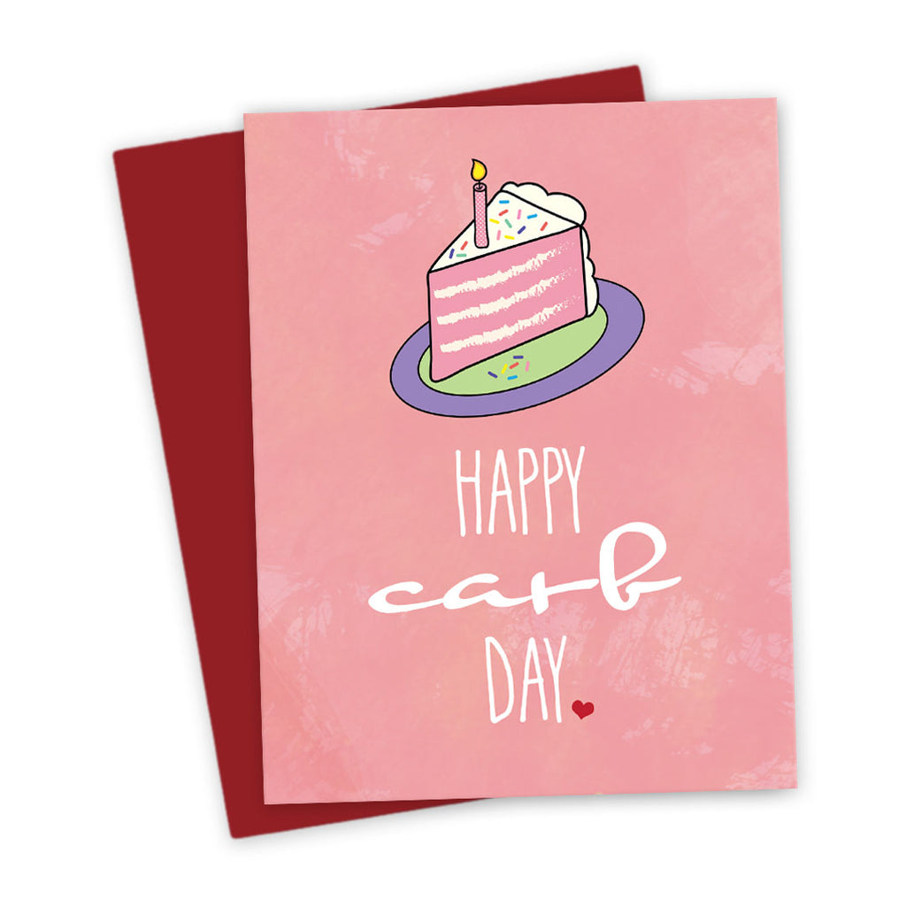 Happy Carb Day Birthday Card by The Spotted Olive - White Background