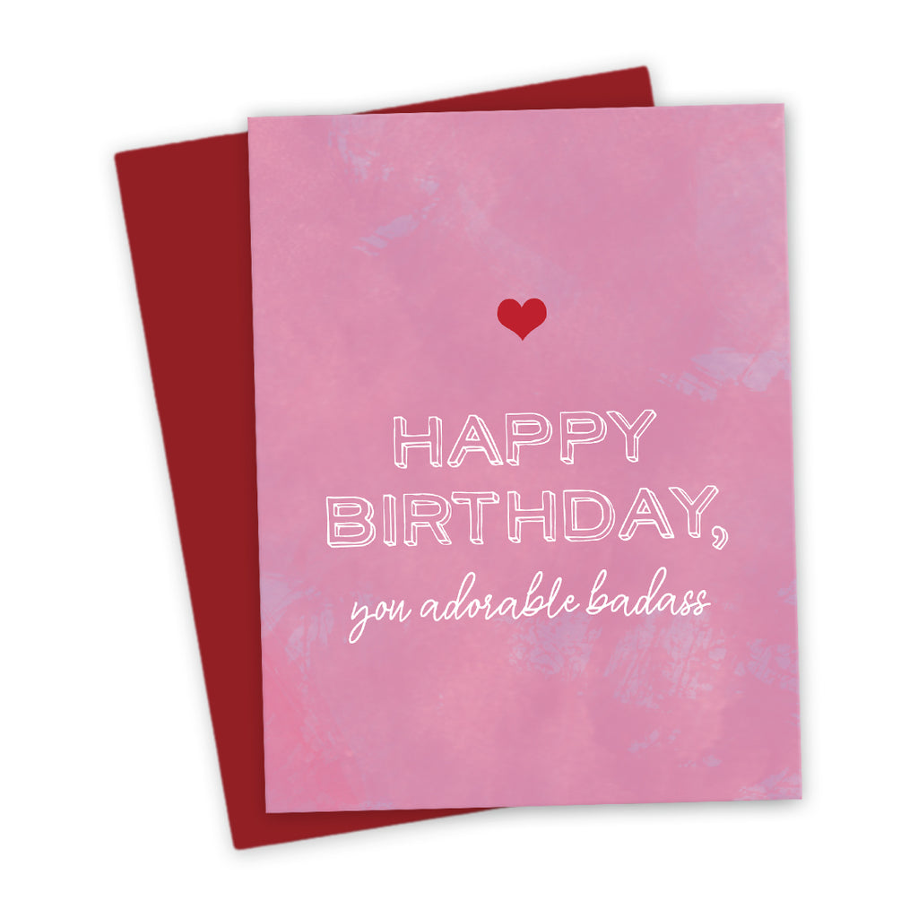 Happy Birthday, You Adorable Badass Card by The Spotted Olive 