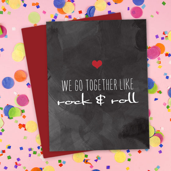 We Go Together Like Rock & Roll Love Card by The Spotted Olive - Scene