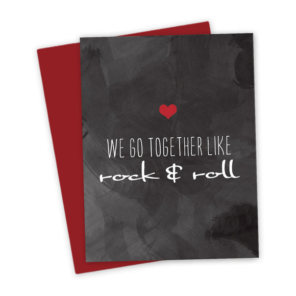 We Go Together Like Rock & Roll Love Card by The Spotted Olive - Scene