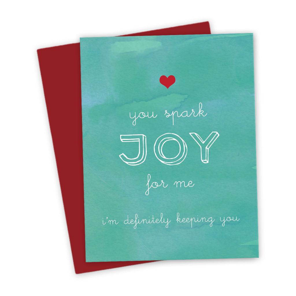 You Spark Joy For Me Love Card by The Spotted Olive