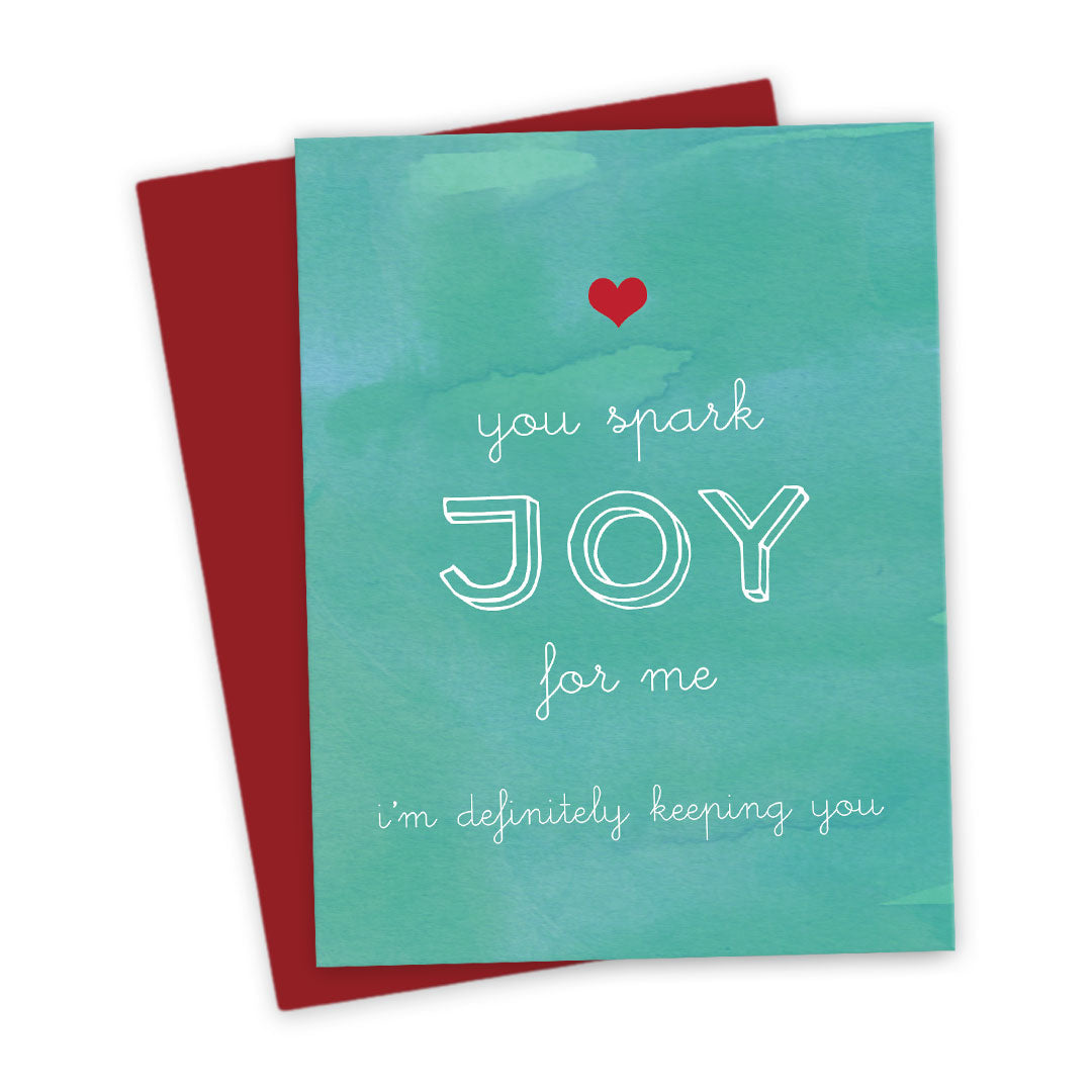You Spark Joy For Me Love Card by The Spotted Olive - Scene