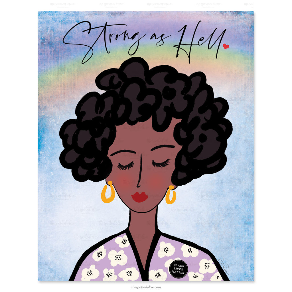 Strong As Hell Printable Art by The Spotted Olive 