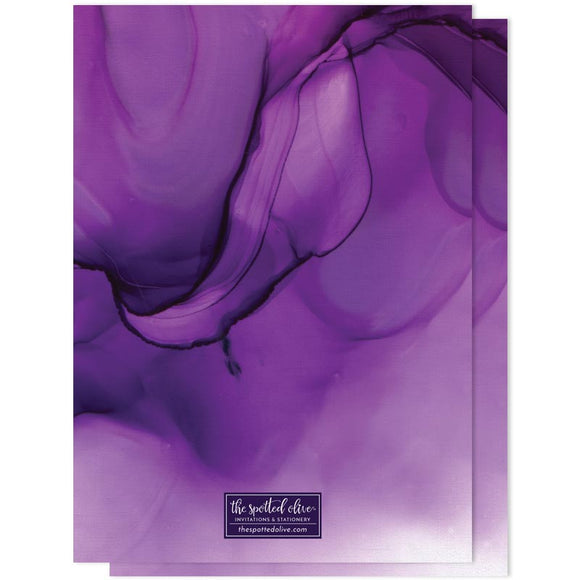 Sweet 16 Party Invitations - Abstract Purple