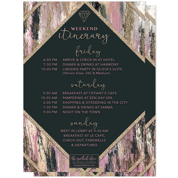 Modern Brushstrokes Bachelorette Weekend Invitations by The Spotted Olive