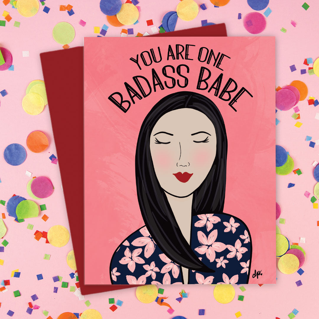 Greeting Card - Badass Babe