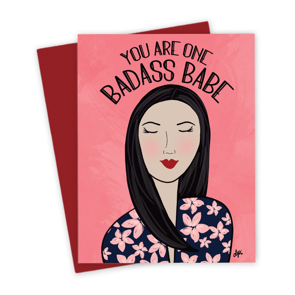 Greeting Card - Badass Babe