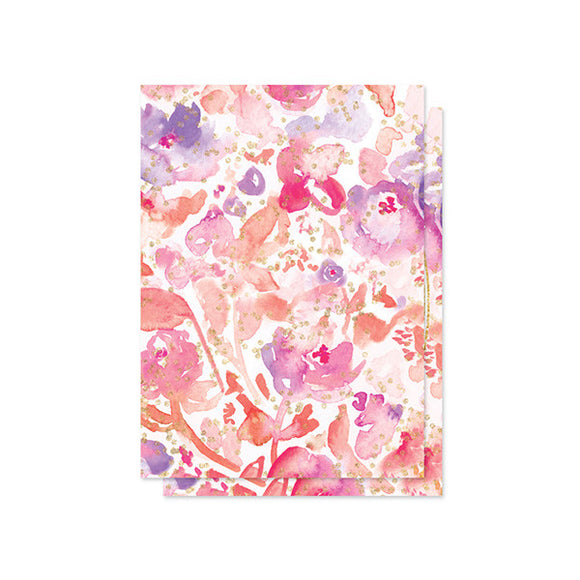 Blissful Blooms Watercolor Floral Wedding RSVP Cards by The Spotted Olive