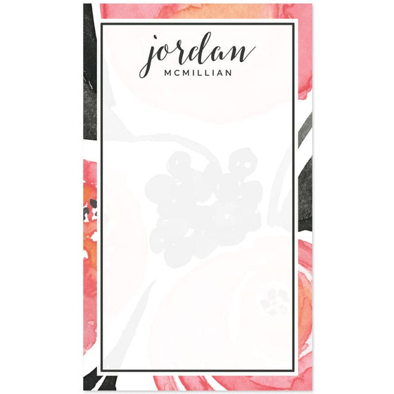Bold Floral Personalized Notepads by The Spotted Olive