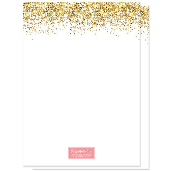 Gold Confetti Joy Sweet 16 Invitations by The Spotted Olive - Back