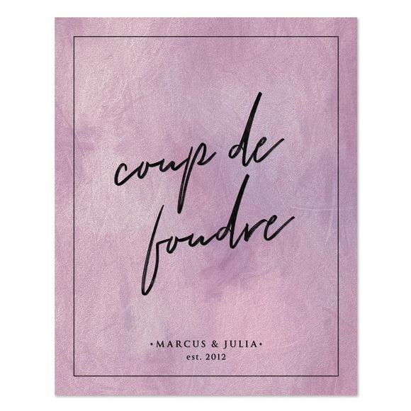 Coupe de foudre personalized art print by The Spotted Olive - Scene