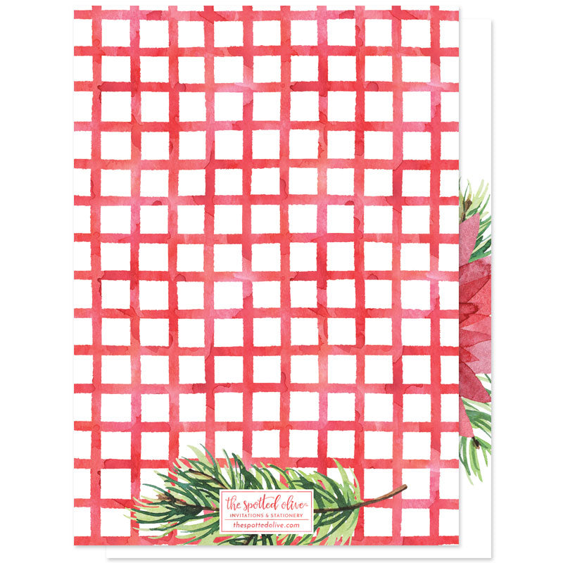 Floral Merriest Holidays Holiday Photo Cards by The Spotted Olive - Back