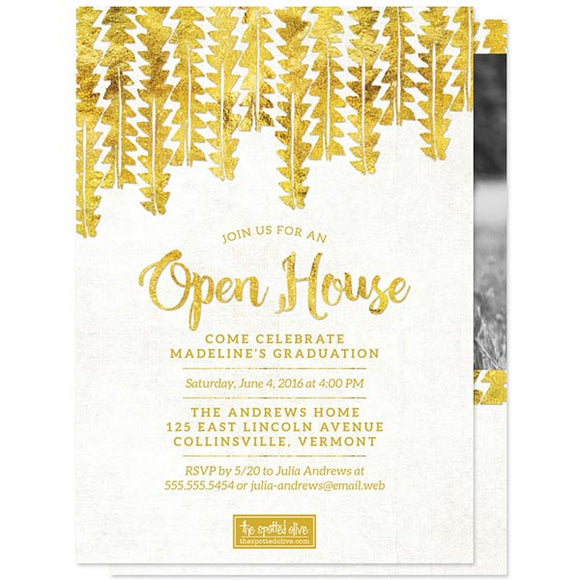 Gold Tribal Graduation Announcements - Class of 2016 by The Spotted Olive