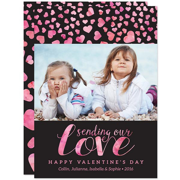 Hearts Aflutter Valentine's Day Photo Cards by The Spotted Olive