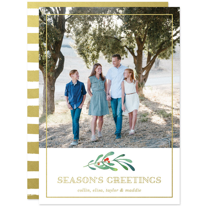 Holiday Berries Photo Christmas Cards by The Spotted Olive