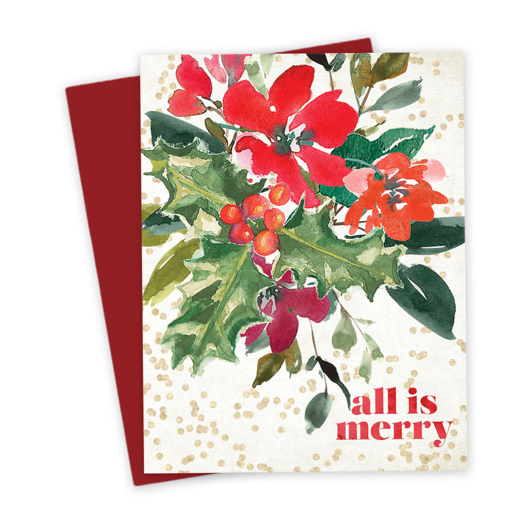 Christmas Bouquet Holiday Card by The Spotted Olive