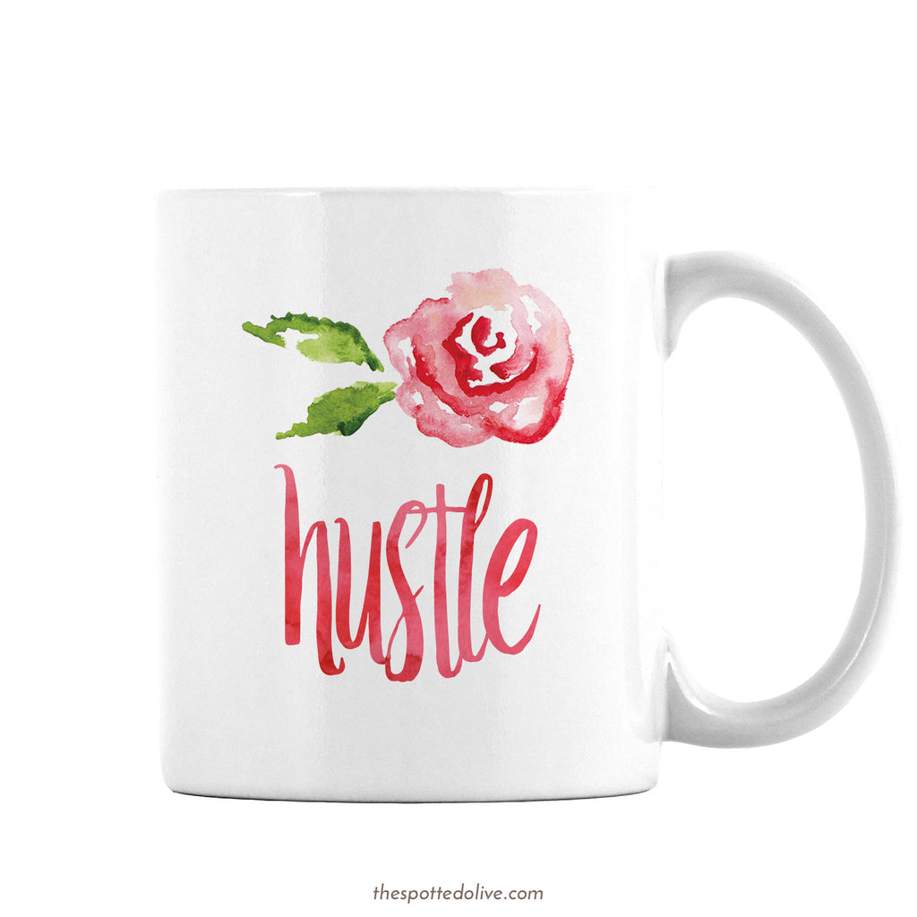 Hustle Rose Coffee Mug by The Spotted Olive - Right