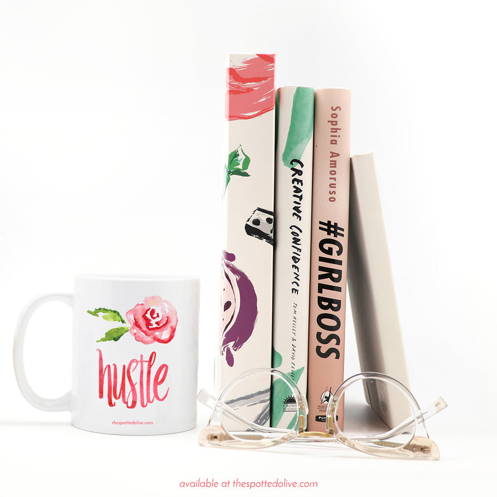 Hustle Rose Coffee Mug by The Spotted Olive - Scene