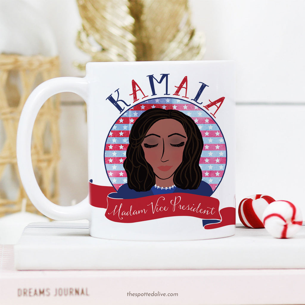Kamala Madam Vice President Coffee Mug by The Spotted Olive - Scene