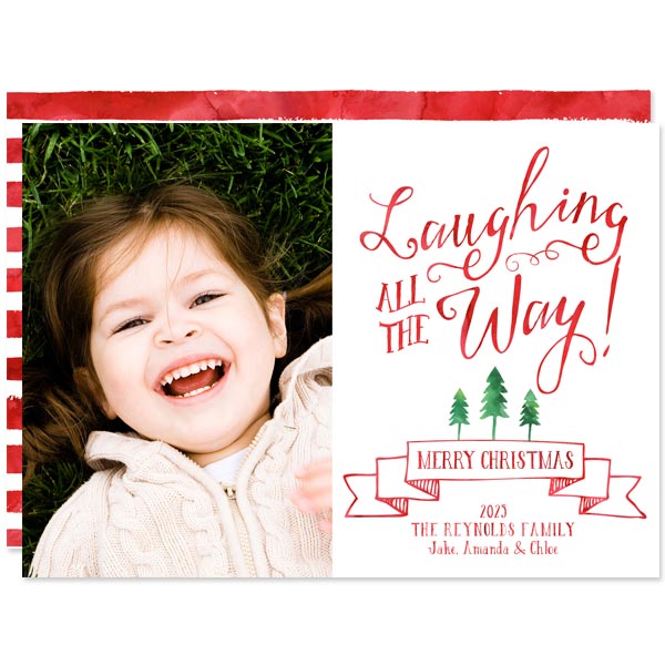 Laughing All The Way Christmas Photo Cards by The Spotted Olive