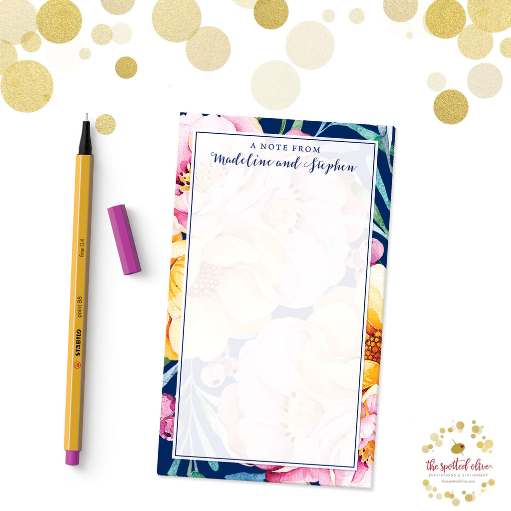 Love in Bloom Personalized Notepads by The Spotted Olive - Branded