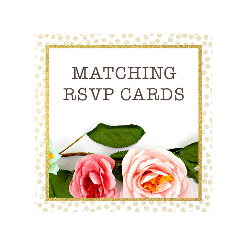 Matching RSVP Cards by The Spotted Olive