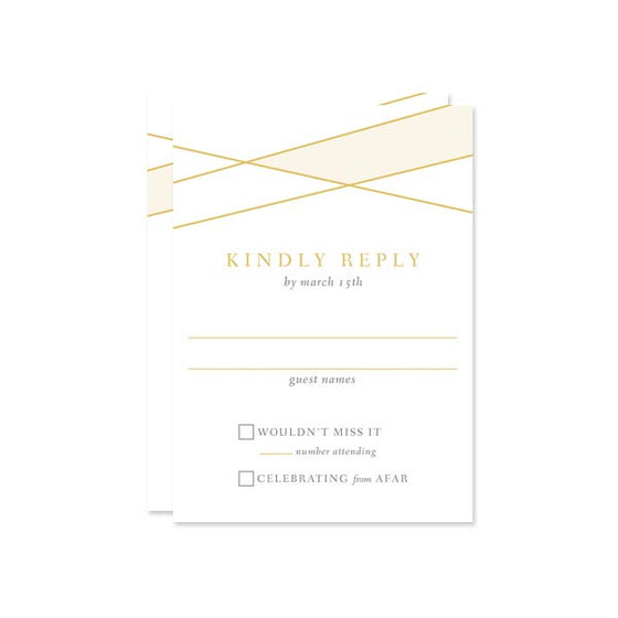 Modern Lines RSVP Cards by The Spotted Olive