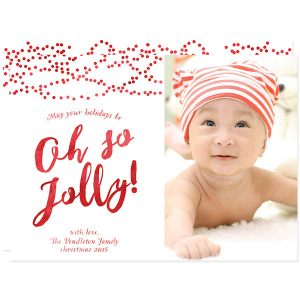 Oh So Jolly Christmas Holiday Photo Cards by The Spotted Olive