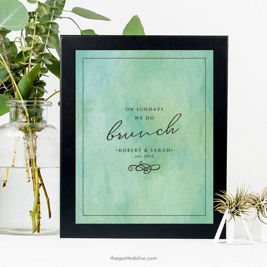 On Sundays We Do Brunch Personalized Art Print by The Spotted Olive - Scene