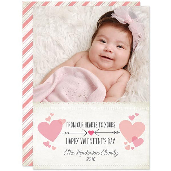 Our Hearts To Yours Valentine's Day Photo Card by The Spotted Olive