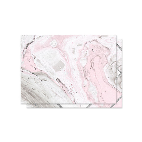 Pink & Gray Marble RSVP Cards by The Spotted Olive